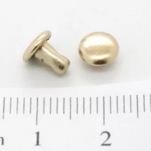 Rivet 6 mm Brass Plate Double Cap 100 pack 1378-01 - Picture 1 of 1