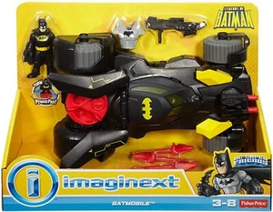 FISHER PRICE Imaginext DC Super Friends Legends of Batman Deluxe BATMOBILE Black - Picture 1 of 11