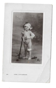 Original RPPC Cupid Convalescent Humor Comedy Real Photo Postcard Banforth - Picture 1 of 2