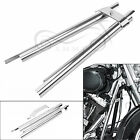 Chrome Down Tube Frame Covers Fit For Harley Fatboy Heritage Softail Springer