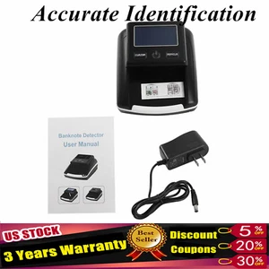 Bank Checker Detector Money Bill Counter Machine Cash Counting Counterfeit UV MG - Picture 1 of 21