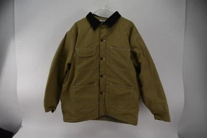 Bob Barker Prison Jacket Mens XL Khaki Button Blanket Lined Work Barn Chore - Picture 1 of 5