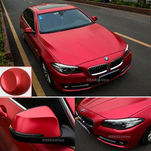 Stretch Car Strips Satin Chrome Glitter Pearl Metal Vinyl Wrap Sticker - Red AB - Picture 1 of 5