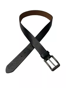 Skull Genuine leather men's size 38 skulls black brown belt - Picture 1 of 11