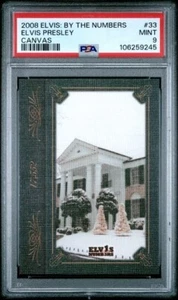 2008 Press Pass #33 Elvis Presley by the Numbers Canvas Parallel Graded PSA 9 - Picture 1 of 2