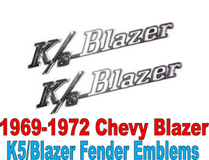 1969-1972 Chevrolet Chevy K5/Blazer Fender Emblem Brand New PAIR Blazer K5
