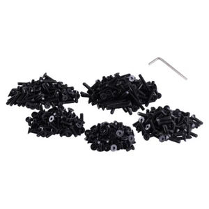 150PCS Grade 10.9 Alloy Steel Flat Head Hex Socket Cap Screws Bolts, M3x 8-25mm - Foto 1 di 10