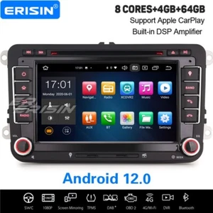 64 GB Android 12 autoradio CarPlay Navi per VW Passat Caddy Golf 5/6 Tiguan Skoda - Foto 1 di 15