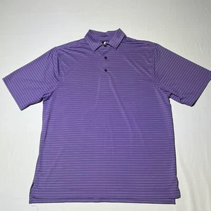 Mens Performance Footjoy Golf Polo Short Sleeve Purple Size L Performance - Picture 1 of 4