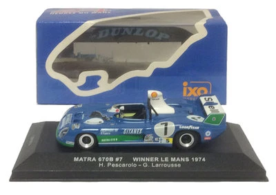 IXO LM1974 Matra 670B #7 Winner Le Mans 1974 - Pescarolo/Larrousse 1/43 Scale - Image 1 of 3