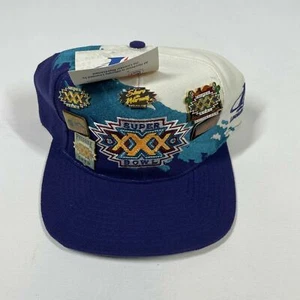 Super Bowl XXX Snapback Hat Logo Athletic Splash Cap Custom Pins Vintage 90s NOS - Bild 1 von 12