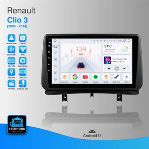 Autoradio Car Tablet 9" QLED per Renault CLIO 3 2005-2014 Stereo Apple CarPlay - Foto 1 di 17