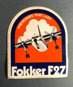 Fokker Air Lines Prop Airplane Luggage Label - Picture 1 of 6