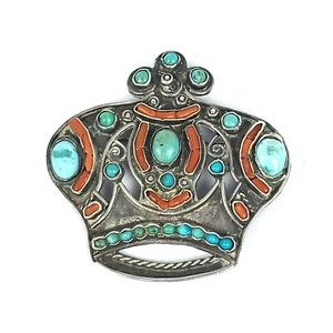 Vintage MATL MATILDE POULAT Mexican Sterling Silver Authentic Brooch Pin Antique - Picture 1 of 5