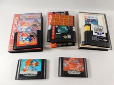 Sega Genesis Lot 5 Games Untested Sonic 2 & Spinball NFL MLB NFL QB Club