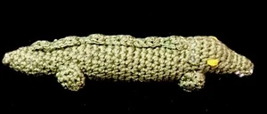 Crocheted Handmade Alligator Plush Toy - Picture 1 of 9