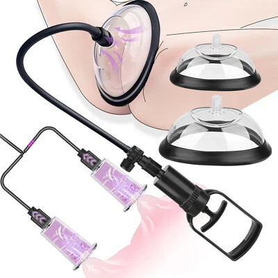 Bomba de coño con 2 retoños de pezones de clítoris bomba vaginal juguete sexual para adultos para mujeres Foto 1 de 4