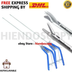 Laparoskopischer Nadelhalter blauer Griff 5 mm x 330 mm chirurgisches Instrument - Bild 1 von 7