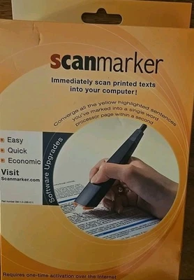 Scanmarker Digital Highlighter OCR Pen Scanner and Reader USB Version NOB - Image 1 of 3