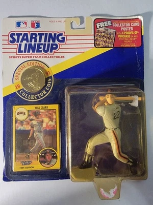 1991 Starting Lineup WILL CLARK  MLB San Francisco Giants Figure Coin & Card - Image 1 of 4