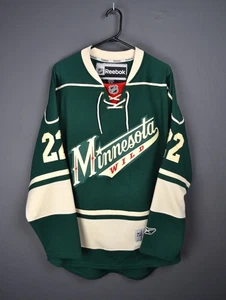 Maglia da hockey Minnesota Wild #22 Cal Clutterbuck verde M Reebok - Foto 1 di 11