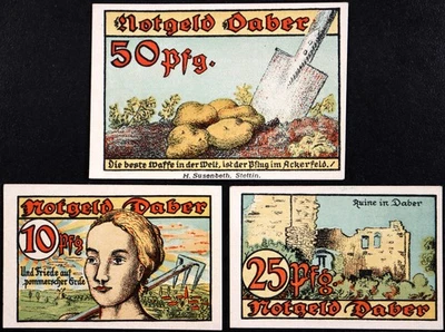 DABER / DOBRA 1921 "Patatas" Serie Completa Alemán Notgeld Polonia Foto 1 de 2