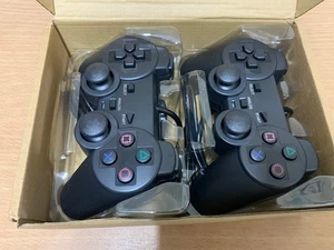 PS2 Set of 2 x Analogue Wired Controllers New - Picture 1 of 3