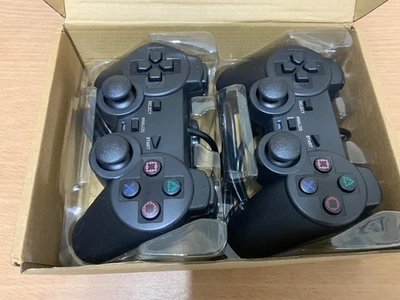 PS2 Set of 2 x Analogue Wired Controllers New - Image 1 of 3