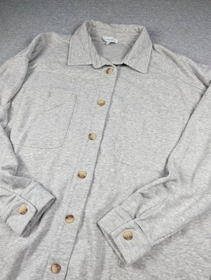 Reiss Johannah Overshirt Men’s Large Gray Button Front LS Casual Shacket - Image 1 of 4