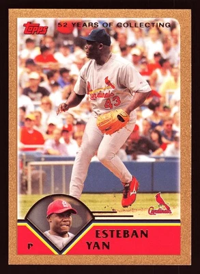 Esteban Yan St. Louis Cardinals 2003 Topps Traded Gold #T103 SN /2003 - Image 1 of 2
