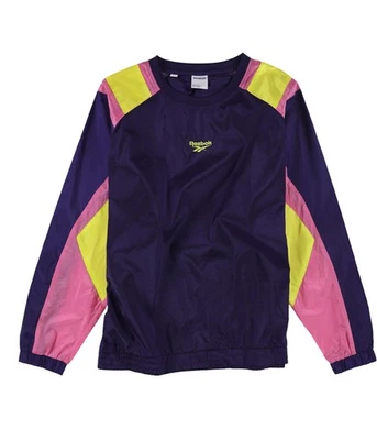 Chaqueta cortavientos pulóver con bloques de colores Reebok para hombre, pnkpur, M Foto 1 de 2