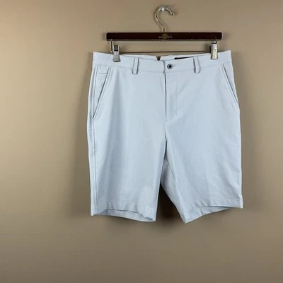Dunning Performance 高尔夫短裤 32 X 9 灰色弹力平前涤纶氨纶 — 第 1/4 张图片