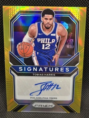 2020-21 Prizm Tobias Harris Gold Auto 5/10 - Image 1 of 2