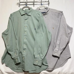 2 Ralph Lauren Herren Gr. 2XB 1 Grün Oberhemd 1 Grau Oxford Hemd TOP - Bild 1 von 21