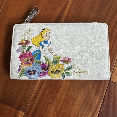 Loungefly Disney Alice in Wonderland Floral Zip Wallet ~ HTF - Image 1 of 4