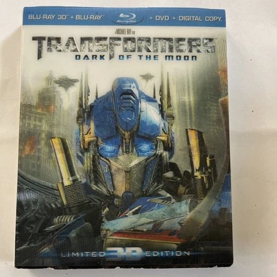 Transformers: Dark of the Moon 3D Blu-ray DVD 4-Disc Set w Lenticular Slipcover - Image 1 of 2