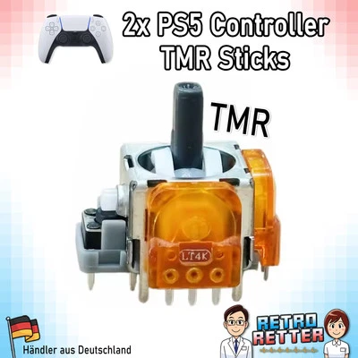 RETRORESCUE 2x PS5 TMR Controller Stick Drift Fix PlayStation 5 TMR Analog DualSense