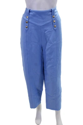Pantalones cortos Mayle para mujer de algodón con cremallera doble bolsillo azul claro talla 10 Foto 1 de 4