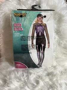 Dark Rebel Girls Spirit Halloween Skelett Overall - Bild 1 von 2