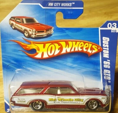 Hot Wheels Custom '66 GTO Wagon HW FIRE DEPT con perro en la parte posterior ¡Tarjeta corta 1:64!! Foto 1 de 4