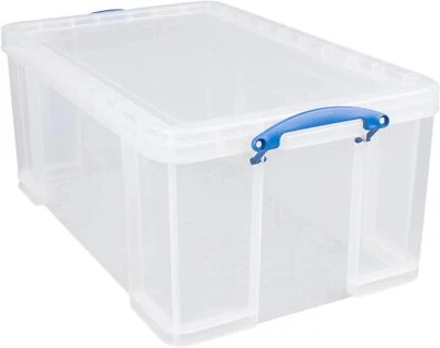 Really Useful Box - Kunststoffbox 64 Liter transparent, Aufbewahrungsbox