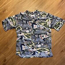 Reyn Spooner New York Yankees Aloha Hawaiian Shirt MENS Size Large