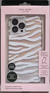 Kate Spade New York Hardshell Case Iphone 13 Pro max 12 Pro Max Zebra Magsafe - Picture 1 of 2