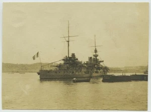 Bateau de guerre à Brest. Cuirassier. Circa 1908. - Picture 1 of 1