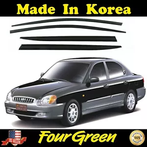 Juego de 4 piezas deflector para ventana de humo/ventilación para visera para ventana de lluvia para 99 05 Hyundai Sonata - Imagen 1 de 7