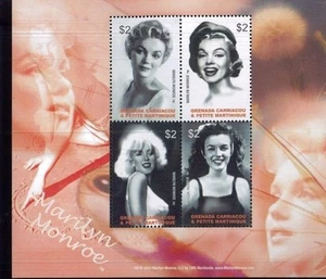 MARLYN MONROE Mini Sheet of 4 #2531 MNH - Grenada & Grenadines E62 - Picture 1 of 1