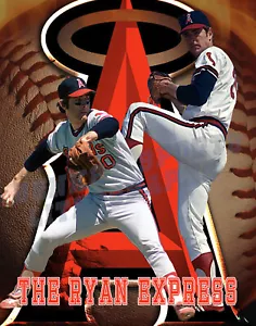 LA Angels Lithograph print of Nolan Ryan 11 x 14 - Picture 1 of 1