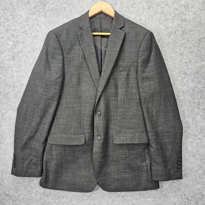 VAN HEUSEN Slim Flex Sports Coat Mens 38R Small Gray Suit Blazer Business Slim - Image 1 of 4