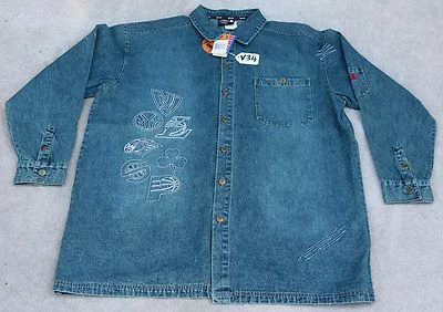 NBA Mens JEAN Shirt 3XL. TAG NO. V34  - Image 1 of 4