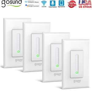 1~4 PCS Smart Dimmer Switch WiFi Wall Light Switch For Alexa Google Home Gosund - Picture 1 of 15